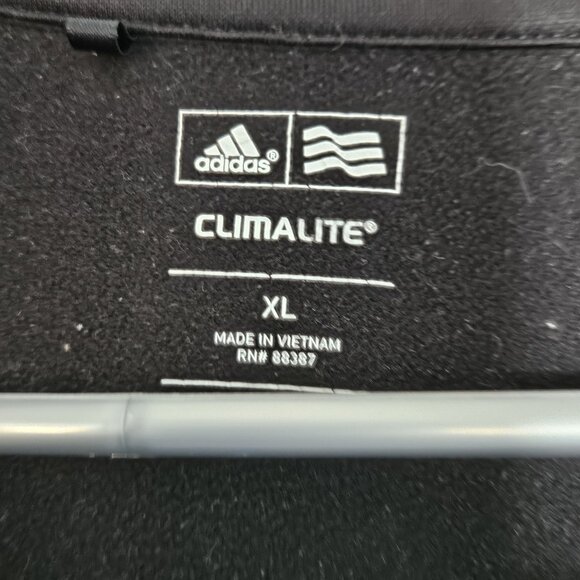 Adidas Golf Men's Athletic Climalite Black 1/4 Quarter Zip Pullover Size XL - Picture 4 of 4